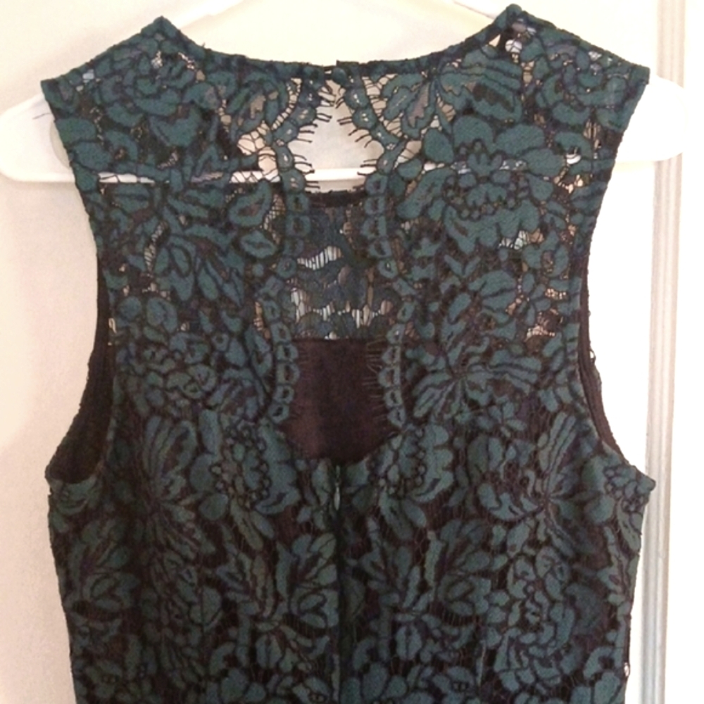Banana Republic Dark Green Lace Midi Dress - Picture 9 of 12